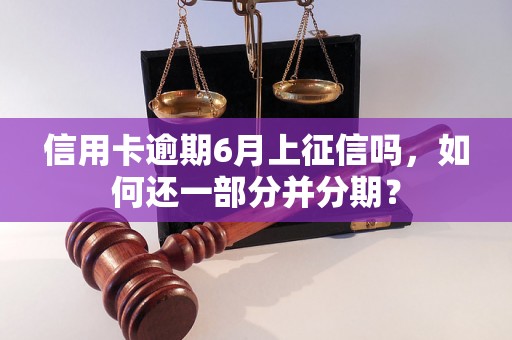 信用卡逾期6月上征信吗，如何还一部分并分期？