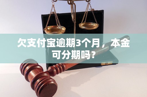 欠支付宝逾期3个月，本金可分期吗？