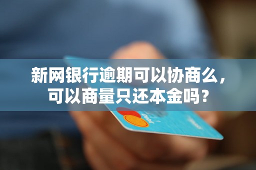 新网银行逾期可以协商么，可以商量只还本金吗？