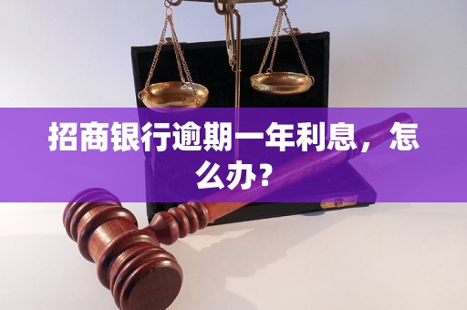 招商银行逾期一年利息，怎么办？