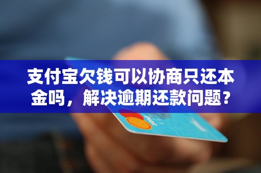 支付宝欠钱可以协商只还本金吗，解决逾期还款问题？