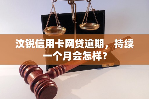 汶锐信用卡网贷逾期，持续一个月会怎样？