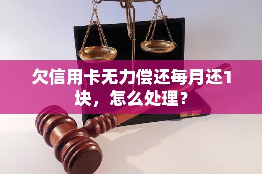 欠信用卡无力偿还每月还1块，怎么处理？