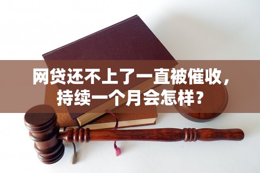 网贷还不上了一直被催收，持续一个月会怎样？