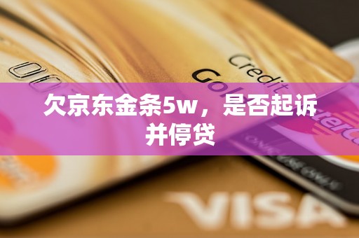 欠京东金条5w，是否起诉并停贷