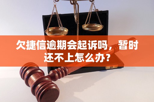 欠捷信逾期会起诉吗，暂时还不上怎么办？