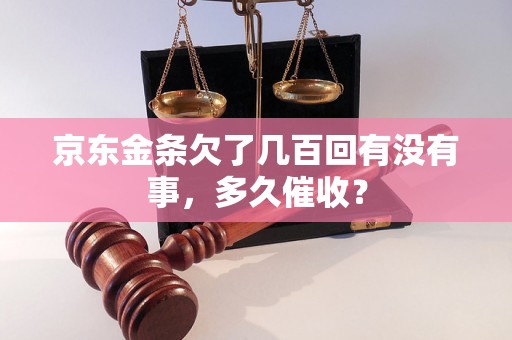 京东金条欠了几百回有没有事，多久催收？