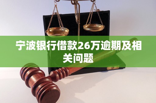 宁波银行借款26万逾期及相关问题