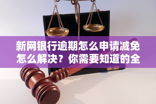 新网银行逾期怎么申请减免怎么解决？你需要知道的全部解决方法