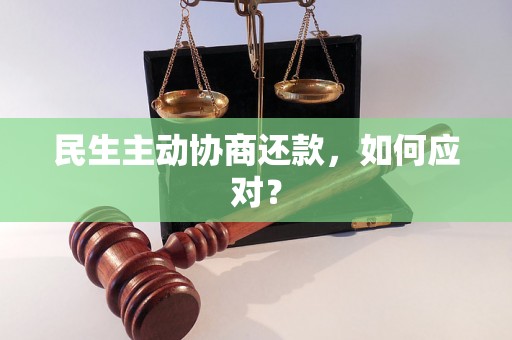 民生主动协商还款，如何应对？