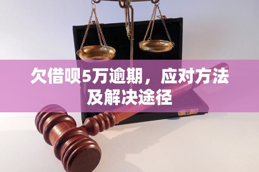 欠借呗5万逾期，应对方法及解决途径