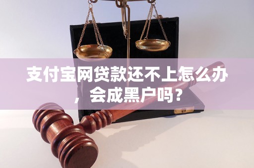 支付宝网贷款还不上怎么办，会成黑户吗？