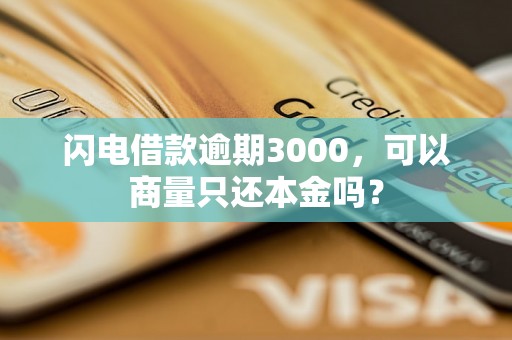 闪电借款逾期3000，可以商量只还本金吗？