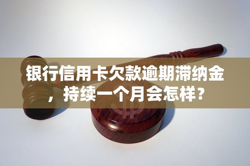 银行信用卡欠款逾期滞纳金，持续一个月会怎样？