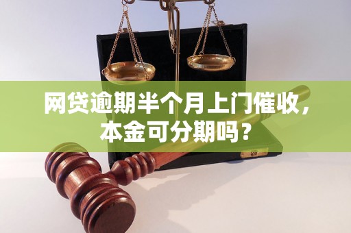 网贷逾期半个月上门催收，本金可分期吗？