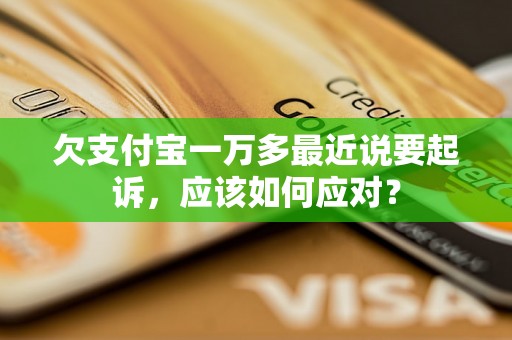 欠支付宝一万多最近说要起诉，应该如何应对？