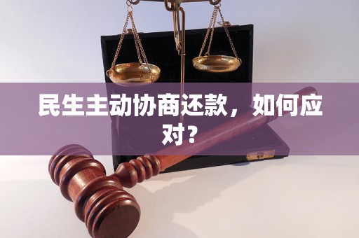 民生主动协商还款，如何应对？