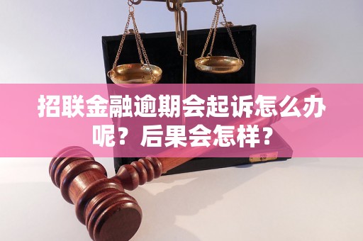 招联金融逾期会起诉怎么办呢？后果会怎样？