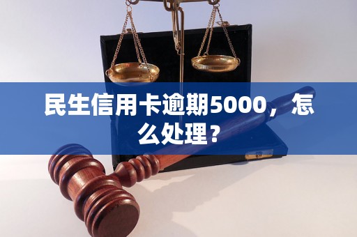 民生信用卡逾期5000，怎么处理？