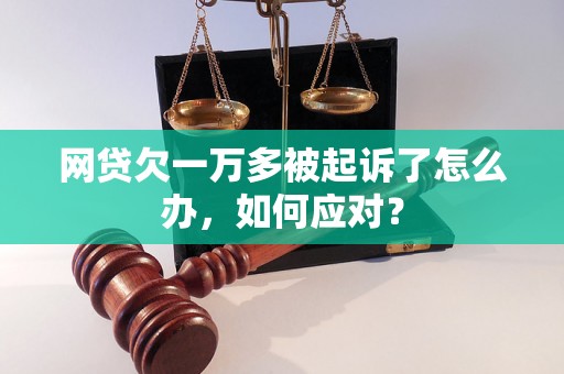 网贷欠一万多被起诉了怎么办，如何应对？