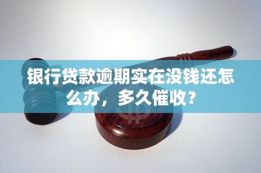 银行贷款逾期实在没钱还怎么办，多久催收？