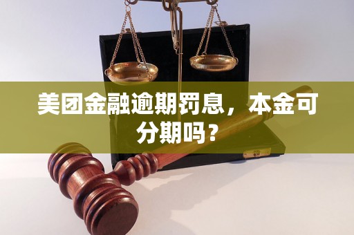 美团金融逾期罚息，本金可分期吗？