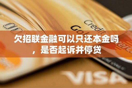 欠招联金融可以只还本金吗，是否起诉并停贷