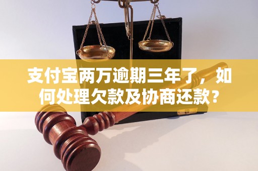 支付宝两万逾期三年了，如何处理欠款及协商还款？