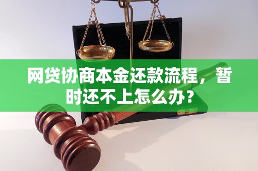 网贷协商本金还款流程，暂时还不上怎么办？