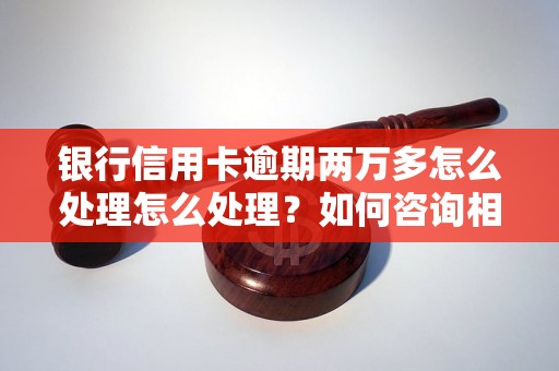 银行信用卡逾期两万多怎么处理怎么处理？如何咨询相关问题？