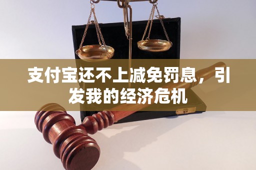 支付宝还不上减免罚息，引发我的经济危机