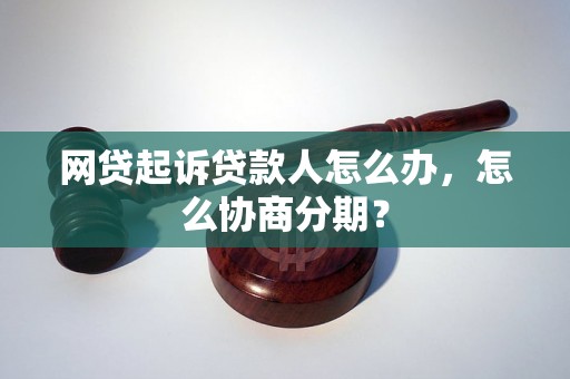 网贷起诉贷款人怎么办，怎么协商分期？