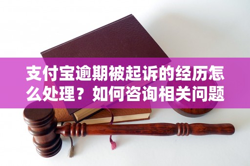 支付宝逾期被起诉的经历怎么处理？如何咨询相关问题？