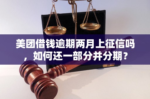 美团借钱逾期两月上征信吗，如何还一部分并分期？