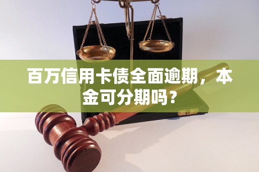 百万信用卡债全面逾期，本金可分期吗？