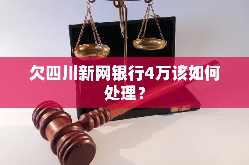 欠四川新网银行4万该如何处理？