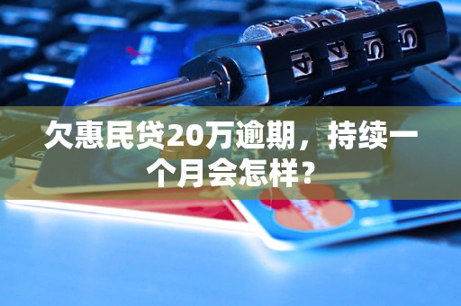 欠惠民贷20万逾期，持续一个月会怎样？