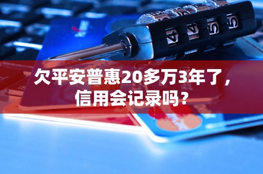 欠平安普惠20多万3年了，信用会记录吗？