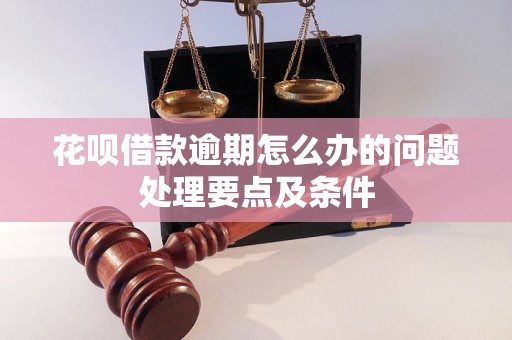 花呗借款逾期怎么办的问题处理要点及条件