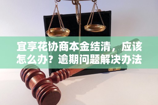 宜享花协商本金结清，应该怎么办？逾期问题解决办法