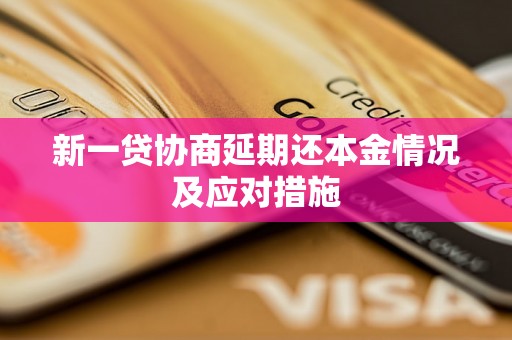 新一贷协商延期还本金情况及应对措施