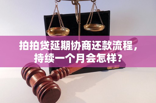 拍拍贷延期协商还款流程，持续一个月会怎样？