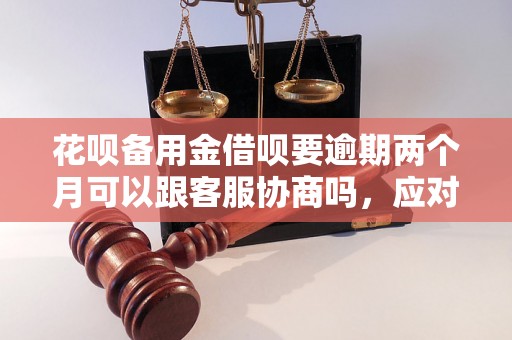 花呗备用金借呗要逾期两个月可以跟客服协商吗，应对方法及解决途径