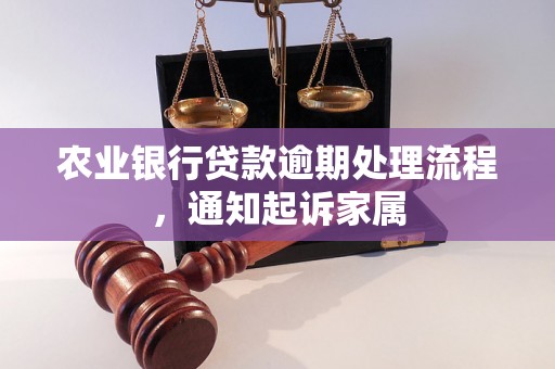 农业银行贷款逾期处理流程，通知起诉家属