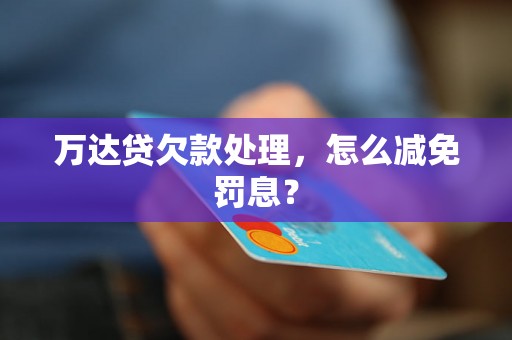 万达贷欠款处理，怎么减免罚息？