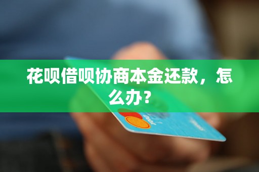 花呗借呗协商本金还款，怎么办？