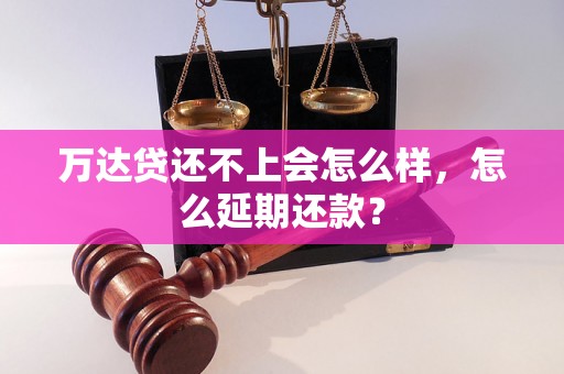 万达贷还不上会怎么样，怎么延期还款？