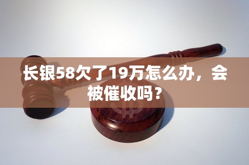 长银58欠了19万怎么办，会被催收吗？