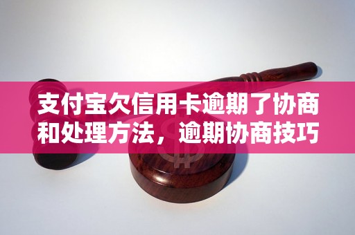 支付宝欠信用卡逾期了协商和处理方法，逾期协商技巧分享