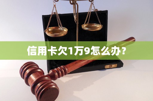 信用卡欠1万9怎么办？